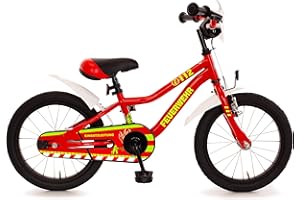 BACHTENKIRCH Feuerwehr Feuerwehr 16 Kinderspielrad MTB mit R�cktrittbremsnabe 16 Zoll Kinderfahrrad rot