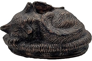 AU PARADIS DES CHATS In Paradise Cats, Copper Angel Cremation Urn, Memorial for Cat, Pet Keepsake
