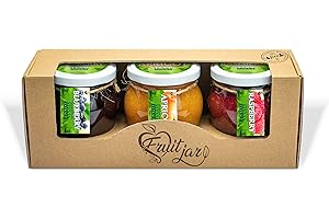 FRUIT JAR Natreen Marmelade aus regionalen Früchten mit natürlichem Stevia im Set mit 3 Fruchtgläsern ❘ Geschenkbox mit Blaubeere, Aprikose, Himbeere ❘ Ohne Zucker Konfitüre ❘ Glutenfreie Fruchtmarmelade