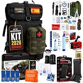 EU 2026 Complete Survival Kit, 72 Hour Emergency Preparedness Backpack, Essential Equipment with Solar Radio, Lighting, Parac