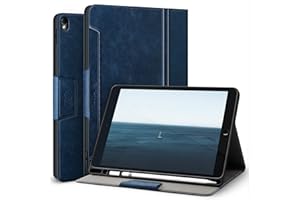 Antbox Etui do iPad Air 3 2019 10,5 cala/iPad Pro 10.5 2017 z uchwytem Apple Pencil Auto funkcja uśpienia/budzenia ekoskóry, etui ochronne Smart Cover do iPad 10.5 2019/2017 (niebieski)