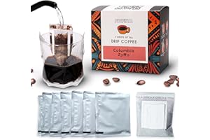 ‎PROFISTA PROFISTA Colombia Zyffo 7×12g Drip Coffee Bag mit Kaffee - Geschenke Box Geschenkset - Kaffee unterwegs, Vaterta - Kaffeeset für Camping Kaffeepulver aus 100 % Arabica Bohnen (Colombia)