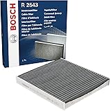 Bosch R2543 - Filtre d'habitacle anti-odeurs au charbon actif - filtre à poussière et à Pollen