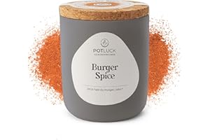 ‎POTLUCK GEWÜRZFREUNDE POTLUCK | Burger Spice | Würzmischung im Keramiktopf | 100g | Vegan, glutenfrei und mit natürlichen Inhaltsstoffen
