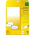SIGEL LP898 Inserts for Name Badges, 5.4 x 9 cm, White, 100 Pieces equal to 10 sheets