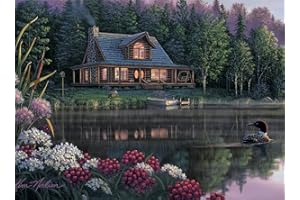 Ledgebay Malen nach Zahlen für Erwachsene mit Pinsel Set (Stille Wasser) - Paint-By-Numbers Erwachsen Malset ohne Rahmen mit 40x50 cm Leinwand - Malen Hobbys für Erwachsene & Anfänger