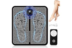 EMS Foot Massagers for Pain and Circulation, Humitay Electric Foot Massager Mat with 8 Modes and 19 Intensity Levels for Improved Circulation, Muscle Relaxation and Pain Relief