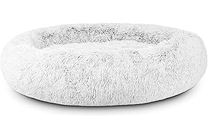 THE DOG'S BALLS The Dog's Bed Replacement Cover ONLY For The Dog’s Bed Sound Sleep Donut Dog Bed Replacement Cover, Ice White Fur XXL, Veterinary Approved