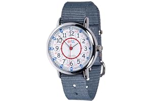 ERTT EasyRead Time Teacher Montre Enfant - Montre Pédagogique Garçon - Montre pour Apprendre à Lire l'heure - Montre-Bracelet éducative pour garçon et Fille - Cadran analogique - 12/24h