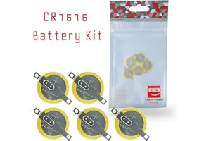 SUPER SMASH MEDIA SuperSmashMedia® - 5 x GameBoy Battery CR1616 Replacement with Tabs for Pokemon Emerald/Ruby/Sapphire [5 Pack]