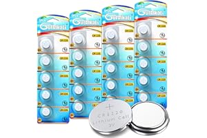 HQB CR1220 Lithium 3V Batterie, Bouton de Pile Bouton électronique pour Jouets Calculatrices Montres (20 Pcs)