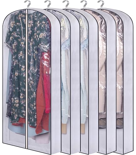 knee length dresses for ladies Mskitchen Clear Garment Bag Long Garment Bags for Gowns Vinyl Dress Bags for Closet Storage Coat Covers for Closet with Zipper Plastic Gar