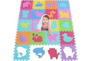 MSHEN Puzle para Niños | Puzle de Suelo de Goma en Espuma EVA Animal- 18 Piezas Alfombra de Juego para bebé Esterilla de Rompecabezas Aprox 1,62 m2-5354g3009