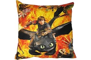 Theonoi Children's Cushion Cover Decorative Cushion Cover Decorative Cushion Cover 40 x 40 cm without Filling without Cushion Made of Cotton (Tame Dragons)