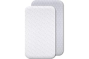 Lovely Hippo Draps Housses Cododo Compatible Next2Me, 100% Coton (50 x 83 cm, Constellation Grise)