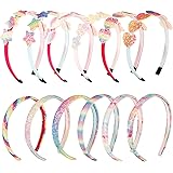 Fasce Per Capelli Arcobaleno, Comius Sharp 12 Pezzi Fasce Per Capelli Con Cuore Glitterato, Fasce Per Capelli Con Stella Con 