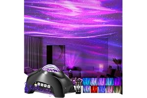 Koomoony Projecteur Ciel Etoile, Projecteur Galaxie LED Lampe Etoile Projecteur Planetarium, Projecteur Aurore Boréale, Veilleuse Enfant avec Contrôle vocal/Bluetooth/Timer de Bébé Décor de Chambre