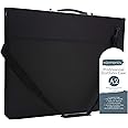 Elements A2 Artist Portfolio Case - Art Presentation Storage Bag Weather-Resistant Supply Portfolio with Shoulder Strap for Students and Professional Artists - (A2 24.4"x17.7"x1.7", Black)