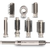 Cecotec CeramicCare AirGlisse Champagne 8 Heads Air Brush | 1400W, Multifunction Shaper, Dryer, Straightener, Digital Motor,