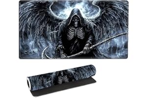 FQSXFIFN for MTG Playmat with Storage Bags, Card Playmat for TCG Card Playing Game,Rollable & Foldable for PTCG and Board Game Mat for Cards,Non-Slip Grim Reaper Desk Mat for Home Office