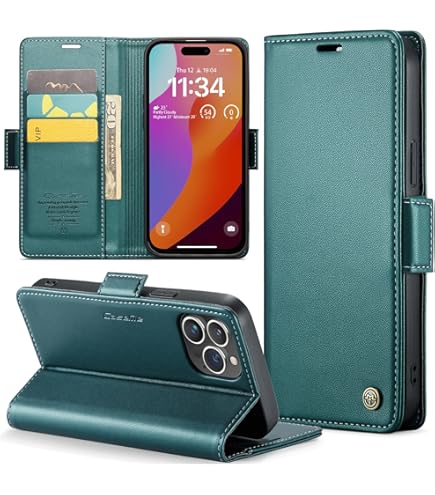 PHINIENLAND Cover Per IPhone 15 Pro Max Case PU Pelle Custodia [Kickstand] [Chiusura Magnetica] [Slot Per Schede], Portafoglio Flip Custodia Per IPhone 15 Pro Max,Montagna - Foto 9