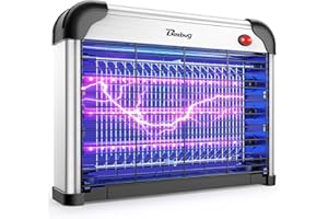 Buzbug LED Fly Zapper Indoor,10 Years Lifespan 3 Lamps Enhance Insect Attraction, 3800V High-Voltage, Fruit Fly Mosquito Moth Gnat Zapper, Catcher, Killer, Trap -MA009 (New Black)