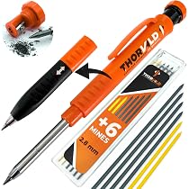 Lot De 2 Marqueurs Marxman à Craie Non Permanente Charles Bentley - Outil DIY Précis Pour Trouer, Plomberie, Électricité Et Bricolage