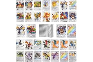SNKRBA 55 Stück Deutsch Gold Karten Vmax, Goldene Rare Karten, Inklusive TCG-Deckbox, Keine Wiederholung, Nicht Origina, Für Geburtstagsgeschenk, Halloween(Silver)