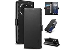 Yunubeyii Handyhülle für Nothing Phone 3a Pro - [RFID Blocker] Hülle Luxus PU Leder Kartenhülle Magnetverschluss Klapphülle mit Ständer,Stoßsicher Schutzhülle,Schwarz