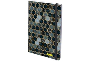 Online Journal en pointillé A5 - papier epais premium 120g/m², FSC - 144 pages - carnet de notes design hexagon - cahier relié - bullet journal dotted