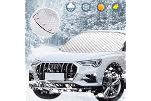 Orlegol Couverture Pare-Brise Voiture, Bâche Pare-Brise Avant Anti Givre Anti Neige Protection, Magnétique Universelle Pare-Brise Couverture pour Voiture Anti Glace, Pluie & Soleil (193 x 126 cm)