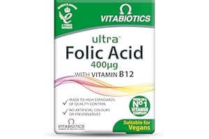 Vitabiotics Ultra Folic Acid Tablets 400 mcg Vitamin B12 - 60 Tablets