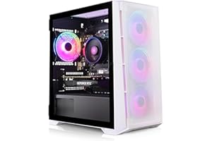 ADMI PC de Jeu • AMD Ryzen 5 5500 • NVIDIA RTX 3050 6 Go DDR6 • 16 Go 3200 MHz DDR4 • SSD NVME 1 to • Bloc d'alimentation 500 W Bronze • X = boîtier de Jeu RVB Blanc maillé • WiFi • Windows 11
