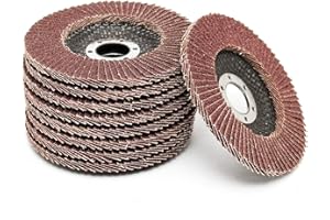 GARDEN MILE Dunnet Tools Heavy Duty Flap Disc for Angle Grinder - 80 Grit Aluminium Oxide Grinding and Sanding Disc for Metal, Wood, Plastic, and Woodworking - Angle Grinder Discs Attachment - (Single 115mm)