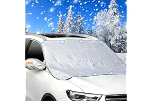 BNEHHOV Frontscheibenabdeckung Scheibenabdeckung Abdeckung Auto Windschutzscheibe 200 * 143cm Magnet Fixierung mit Seitenspiegelabdeckung Frontscheibe für Sonne Gegen Schnee EIS Frost Staub
