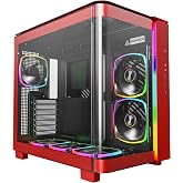 Montech KING 95 PRO Orta boy kasa, Temperli Cam, ARGB - kırmızı