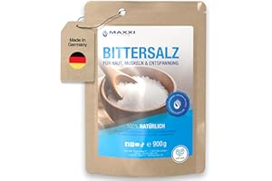 Maxxi Clean | 900 g de sal de Epsom de alta pureza | Sal de baño para bienestar y exfoliante corporal | Sulfato de magnesio para músculos, piel y alma | Magnesio adecuado para el cuidado del jardín