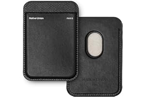 Native Union - Billetera (Re) Classic | Magnética - MagSafe - Tarjetero iPhone 16, 15, 14, 13 - Almacena 3 Tarjetas - Materiales Reciclados (Negro)