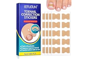CCKULOOB Toenail Correction Patch, 100 Pezzi Unghie Incarnite Piedi Adesivi Correzione Delle Unghie, Correttore Unghie dei Piedi Incarnite, Raddrizzante Strumento per Il Trattamento Delle Unghie Incarnite