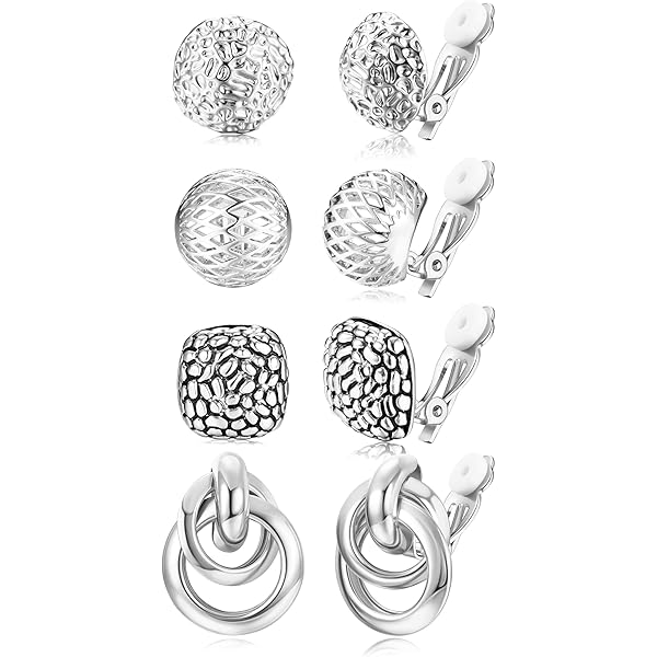 Traveller – Orecchini A Clip Fiore Con Cristalli, Placcati Oro 22K, Senza Foro, Vari Colori - 3