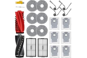 Laimaiou Saros 10R Accessoires pour aspirateur robot Roborock Saros 10R / G20S Ultra Pièces de rechange 19 packs 1 brosse principale, 2 filtres, 4 brosses latérales, 6 serpillères, 6 sacs