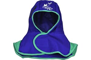 RIVERWELD Cappuccio per Saldatura Tessuto ignifugo per Saldatori Casco per Saldatura Match Colore Blu Attrezzatura per la Sicurezza sul Lavoro Protezione della Testa degli Ingranaggi