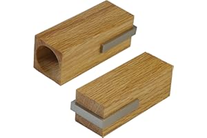 Liedeco Endkappe, Endstück Wood für Gardinenstange 20 mm ø Pur | vernickelt- Natur | 2 Stück