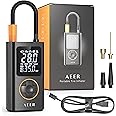 AEER Tire Inflator Portable Air Compressor Air Pump for Car Tires (150 PSI) - Cordless Bike Pump with Digital Tire Gauge and Motorcycle Tire Inflator with Auto-Shutoff Function
