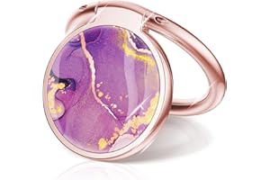 Chvelop Handy Ringhalter, Metall Ringhalter Fingerhalter 360 Grad Drehung (Universal), Handyhalterung Fingerring Handy-Griffe mit Magnetisch für iPhone Samsung Huawei und Allen Smartphone, Lila