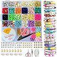 Beadsz Bracelet Making Kit Plastic Beads For Kids Crafts Children'S Jewelry Making Kit Diy Necklace Hairband And Rings Craft Kits Birthday For 4,5,6,7-Year-Old Little Girls(Kit-3),Assorted