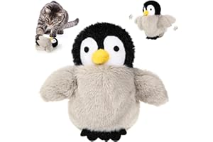 PUHOHUN Jouet Interactif pour Chat, Pingouin, Électrique, Rechargeable Et Mouvement Automatisé, Mouvement Captivant pour Tigre Domestique