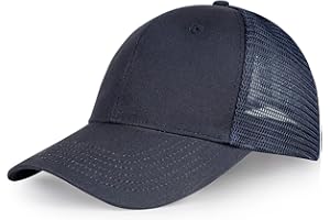 HAMUNI Basecap Cappellino da baseball, da uomo, da donna, in rete, estivo, traspirante, regolabile, classico, colore puro