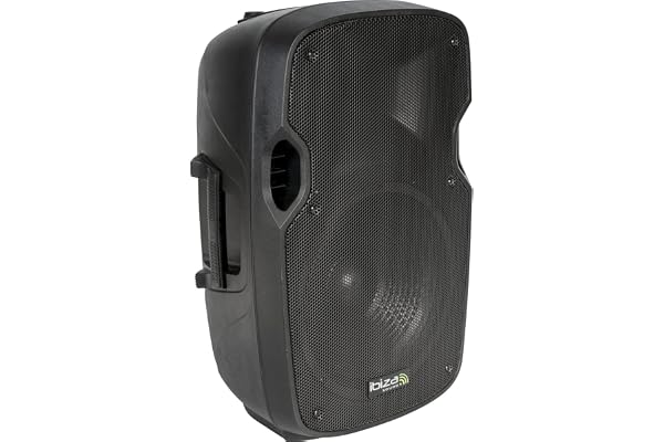 Ibiza - XTK12A - Enceinte Active Plug & Play 12”/30cm d’Une Puissance de 500W RMS - Tweeters à Compression, système Bass Reflex, Module d’Amplification, entrées Ligne/Micro - Noir