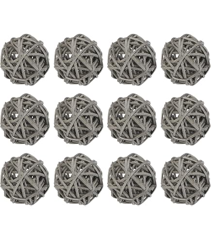 Fxndknjks Lot de 24 Coeurs en Rotin Coeur de la Saint-Valentin Ornement en Boule de Rotin DéCoration de la Saint-Valentin DIY Saint-Valentin